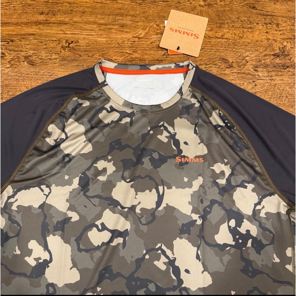 Simms Green‎ Camo Performance Fishing Outdoor Challenger Solar T Shirt Men's XL